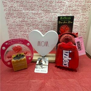 Rae Dunn Heart Decor with Hershey Twizzlers and Bticktanicals Rose